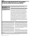 Cover page: Blinded, randomized trial of sonographer versus AI cardiac function assessment