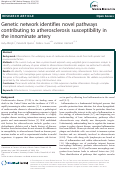 Cover page: Genetic network identifies novel pathways contributing to atherosclerosis susceptibility in the innominate artery.