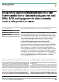 Cover page: Integrated analyses highlight interactions between the three-dimensional genome and DNA, RNA and epigenomic alterations in metastatic prostate cancer.