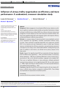 Cover page: Influence of airway trolley organization on efficiency and team performance: A randomized, crossover simulation study