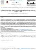 Cover page: Urban-scale building energy consumption database: a case study for Wuhan, China