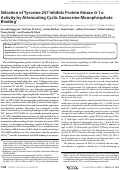 Cover page: Nitration of Tyrosine 247 Inhibits Protein Kinase G-1α Activity by Attenuating Cyclic Guanosine Monophosphate Binding*