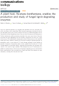 Cover page: A plant host, Nicotiana benthamiana, enables the production and study of fungal lignin-degrading enzymes