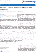 Cover page: Genomics through the lens of next-generation sequencing