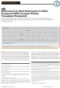 Cover page: Differences in Gene Expression in Older Compared With Younger Kidney Transplant Recipients