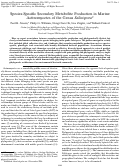 Cover page: Species-Specific Secondary Metabolite Production in Marine Actinomycetes of the Genus Salinispora