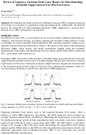 Cover page: Review of Laguerre-Gaussian Mode Laser Heating for Microbunching Instability Suppressin in Free-Electron Lasers