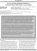 Cover page: 18-year-old with Abdominal Pain Due to Congenital Bowel Malrotation: A Case Report