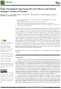 Cover page: High-Throughput Sequencing Reveals Tobacco and Tomato Ringspot Viruses in Pawpaw