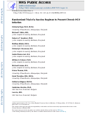 Cover page: Randomized Trial of a Vaccine Regimen to Prevent Chronic HCV Infection