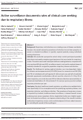 Cover page: Active surveillance documents rates of clinical care seeking due to respiratory illness.