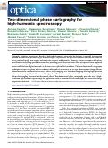 Cover page: Two-dimensional phase cartography for high-harmonic spectroscopy