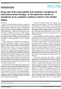 Cover page: Drug rash with eosinophilia and systemic symptoms to anti-tuberculosis therapy: A retrospective review of inpatients at an academic medical centre in the United States.