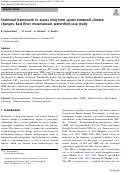 Cover page: Statistical Framework to Assess the Temporal and Spatial Climate Changes: East River Mountainous Watershed case study