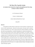 Cover page: The Water-Wise Vegetable Garden: An Analysis of the Potential for Irrigation through Rainwater Harvesting in Sunny Northern California