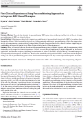 Cover page: First Clinical Experiences Using Preconditioning Approaches to Improve MSC-Based Therapies