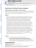 Cover page: Impulsivity and Suicidality in Adolescent Inpatients