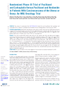 Cover page: Randomized Phase III Trial of Paclitaxel and Carboplatin Versus Paclitaxel and Ifosfamide in Patients With Carcinosarcoma of the Uterus or Ovary: An NRG Oncology Trial