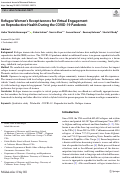 Cover page: Refugee Women’s Receptiveness for Virtual Engagement on Reproductive Health During the COVID-19 Pandemic