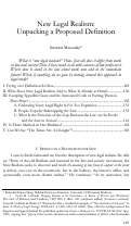 Cover page: New Legal Realism: Unpacking a Proposed Definition