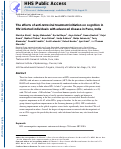 Cover page: The effects of antiretroviral treatment initiation on cognition in HIV-infected individuals with advanced disease in Pune, India