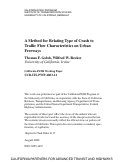 Cover page: A Method for Relating Type of Crash to Traffic Flow Characteristics on Urban Freeways