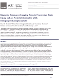 Cover page: From the Cover: MagneticResonance Imaging Reveals Progressive Brain Injury in Rats Acutely Intoxicated With Diisopropylfluorophosphate