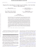 Cover page: Empirical Recommendations for Improving the Stability of the Dot-Probe Task in Clinical Research