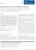 Cover page: Dyslipidemia in retinal metabolic disorders