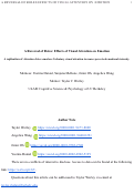 Cover page: A Reversal of Roles: Effects of Visual Attention on Emotion. A replication of Attention drives emotion: Voluntary visual attention increases perceived emotional intensity.