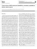 Cover page: A novel class of tRNA-derived small RNAs extremely enriched in mature mouse sperm