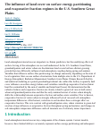 Cover page: The influence of land cover on surface energy partitioning and evaporative fraction regimes in the U.S. Southern Great Plains