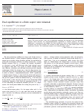 Cover page: Dual equilibrium in a finite aspect ratio tokamak