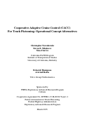 Cover page: Cooperative Adaptive Cruise Control (CACC) for Truck Platooning: Operational Concept Alternatives