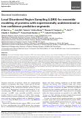 Cover page: Local Disordered Region Sampling (LDRS) for ensemble modeling of proteins with experimentally undetermined or low confidence prediction segments.