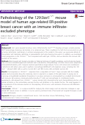 Cover page: Pathobiology of the 129:Stat1−/− mouse model of human age-related ER-positive breast cancer with an immune infiltrate-excluded phenotype