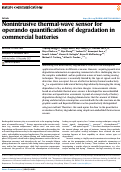 Cover page: Nonintrusive thermal-wave sensor for operando quantification of degradation in commercial batteries