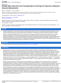 Cover page: Embryo Microinjection and Transplantation Technique for Nasonia vitripennis Genome Manipulation