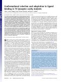Cover page: Conformational selection and adaptation to ligand binding in T4 lysozyme cavity mutants