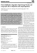 Cover page: Protic Stabilization Engenders High Energy Density and Long Cycle Life in Polyaniline–Zinc Supercapacitors