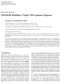 Cover page: Cell-SELEX Identifies a “Sticky” RNA Aptamer Sequence