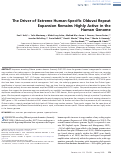 Cover page: The Driver of Extreme Human-Specific Olduvai Repeat Expansion Remains Highly Active in the Human Genome