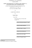 Cover page: Using Technology to Regulate Affect: A Multidisciplinary Perspective
