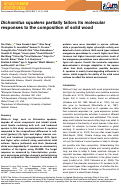 Cover page: Dichomitus squalens partially tailors its molecular responses to the composition of solid wood