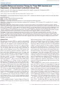 Cover page: Cognitive Behavioral Insomnia Therapy for Those With Insomnia and Depression: A Randomized Controlled Clinical Trial