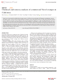 Cover page: Chemical and sensory analysis of commercial Navel oranges in California