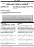 Cover page: Diagnosis of Hand Infections in Intravenous Drug Users by Ultrasound and Water Bath: A Case Series