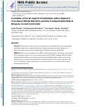 Cover page: Correlates of social support in individuals with a diagnosis of common mental disorders and non communicable medical diseases in rural South India.