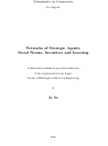 Cover page: Networks of Strategic Agents: Social Norms, Incentives and Learning