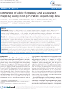 Cover page: Estimation of allele frequency and association mapping using next-generation sequencing data